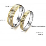 Superior Quality Golden Titanium Ring For Lovers