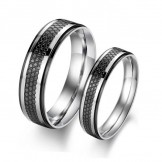 Quality and Quantity Assured Black Titanium Ring For Lovers  