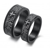 High Quality Cross Titanium Ring For Lovers