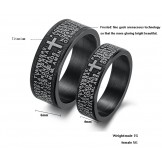 High Quality Cross Titanium Ring For Lovers