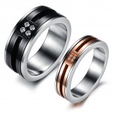 Complete in Specifications Wheel Shape Titanium Ring For Lovers 