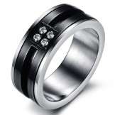 Complete in Specifications Wheel Shape Titanium Ring For Lovers 