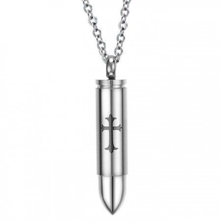 Well-known for Its Fine Quality Bullet Shape Cross Titanium Necklace 