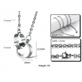 Complete in Specifications Female Phase Ring Titanium Necklace 