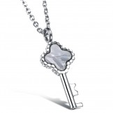 High Quality Female Key Titanium Necklace 