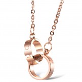 High Quality Female Phase Ring Titanium Necklace