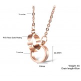 High Quality Female Phase Ring Titanium Necklace