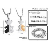 Stable Quality Bear Shape Titanium Necklace For Lovers
