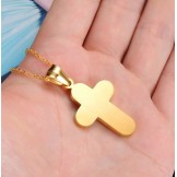 Easy to Use Female Cross Titanium Necklace 