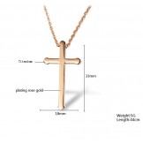 Stable Quality Female Cross Titanium Necklace 