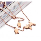 Selling Well all over the World Cats Eat Fish 
 Titanium Necklace