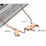 Selling Well all over the World Cats Eat Fish 
 Titanium Necklace