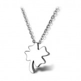The Queen of Quality Female Clover Shape Titanium Necklace 