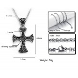 Wide Varieties Cross Titanium Necklace 