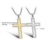 The Queen of Quality Male Cross Titanium Necklace