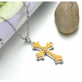 Complete in Specifications Female Cross Titanium Necklace With Rhinestone