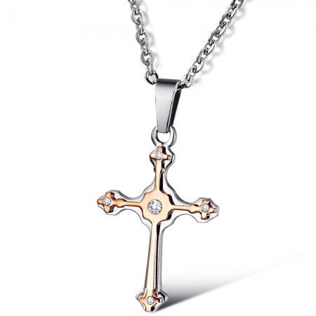 The King of Quantity Female Cross Titanium Necklace 