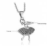 The Queen of Quality Female Ballet Girl Titanium Necklace 