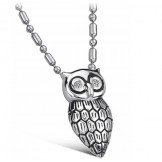 Wide Varieties Owl Shape Titanium Necklace