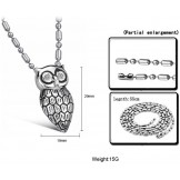 Wide Varieties Owl Shape Titanium Necklace