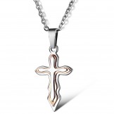 Selling Well all over the World Cross Titanium Necklace 