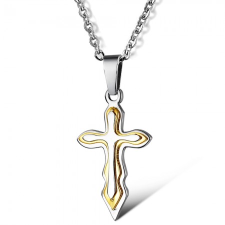 High Quality Female Cross Titanium Necklace 