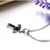 Stable Quality Male Cross Titanium Necklace 