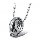 High Quality Titanium Necklace For Lovers With Rhinestone