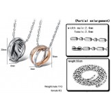 High Quality Titanium Necklace For Lovers With Rhinestone