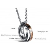 Reliable Reputation Concise Titanium Necklace For Lovers 