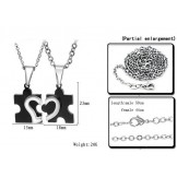 Quality and Quantity Assured Sweetheart Titanium Necklace For Lovers 