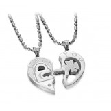 to Enjoy High Reputation at Home and Abroad Clover Shape Titanium Necklace For Lovers 