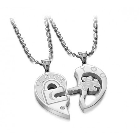 to Enjoy High Reputation at Home and Abroad Clover Shape Titanium Necklace For Lovers 