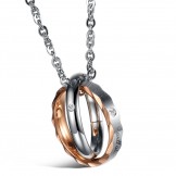 Well-known for Its Fine Quality Titanium Necklace For Lovers With Rhinestone