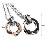 Superior Quality Titanium Necklace For Lovers With Rhinestone