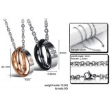 Superior Quality Titanium Necklace For Lovers With Diamond
