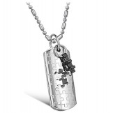 Dependable Performance Jigsaw Titanium Necklace For Lovers 