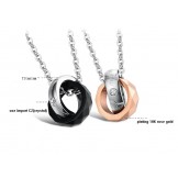 Dependable Performance Titanium Necklace For Lovers With Rhinestone