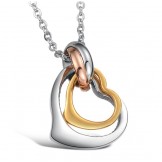 Wide Varieties Dual Ring Titanium Necklace For Lovers 