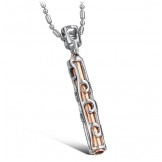 Quality and Quantity Assured Hollow Titanium Necklace For Lovers 