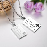 Superior Quality Concise Titanium Necklace For Lovers 