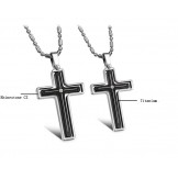 Quality and Quantity Assured Cross Titanium Necklace For Lovers 