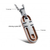 The Queen of Quality Cross Titanium Necklace For Lovers 