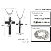 Quality and Quantity Assured Cross Titanium Necklace For Lovers 