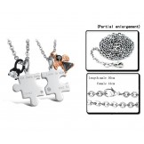Wide Varieties Puzzle Titanium Necklace For Lovers 