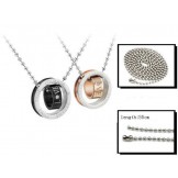 Stable Quality Circle Shape Titanium Necklace For Lovers 
