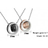 Stable Quality Circle Shape Titanium Necklace For Lovers 