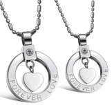 Easy to Use Sweetheart Titanium Necklace For Lovers 