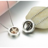 Stable Quality Cross Titanium Necklace For Lovers 