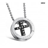 Stable Quality Cross Titanium Necklace For Lovers 